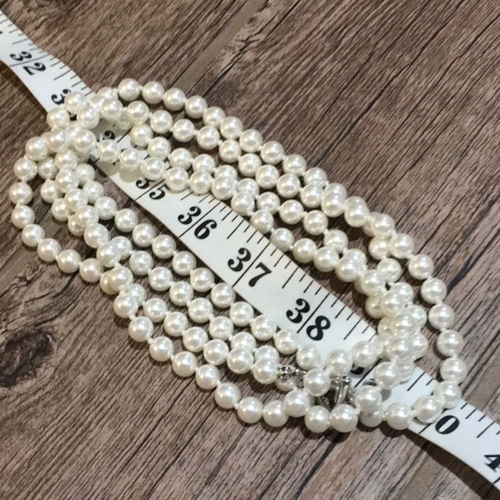 NWOT 56” Faux Pearl Necklace - Picture 4 of 4